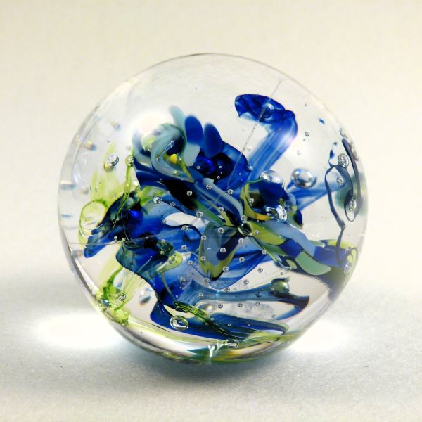 Briefbeschwerer Cosmos Blau-Grün